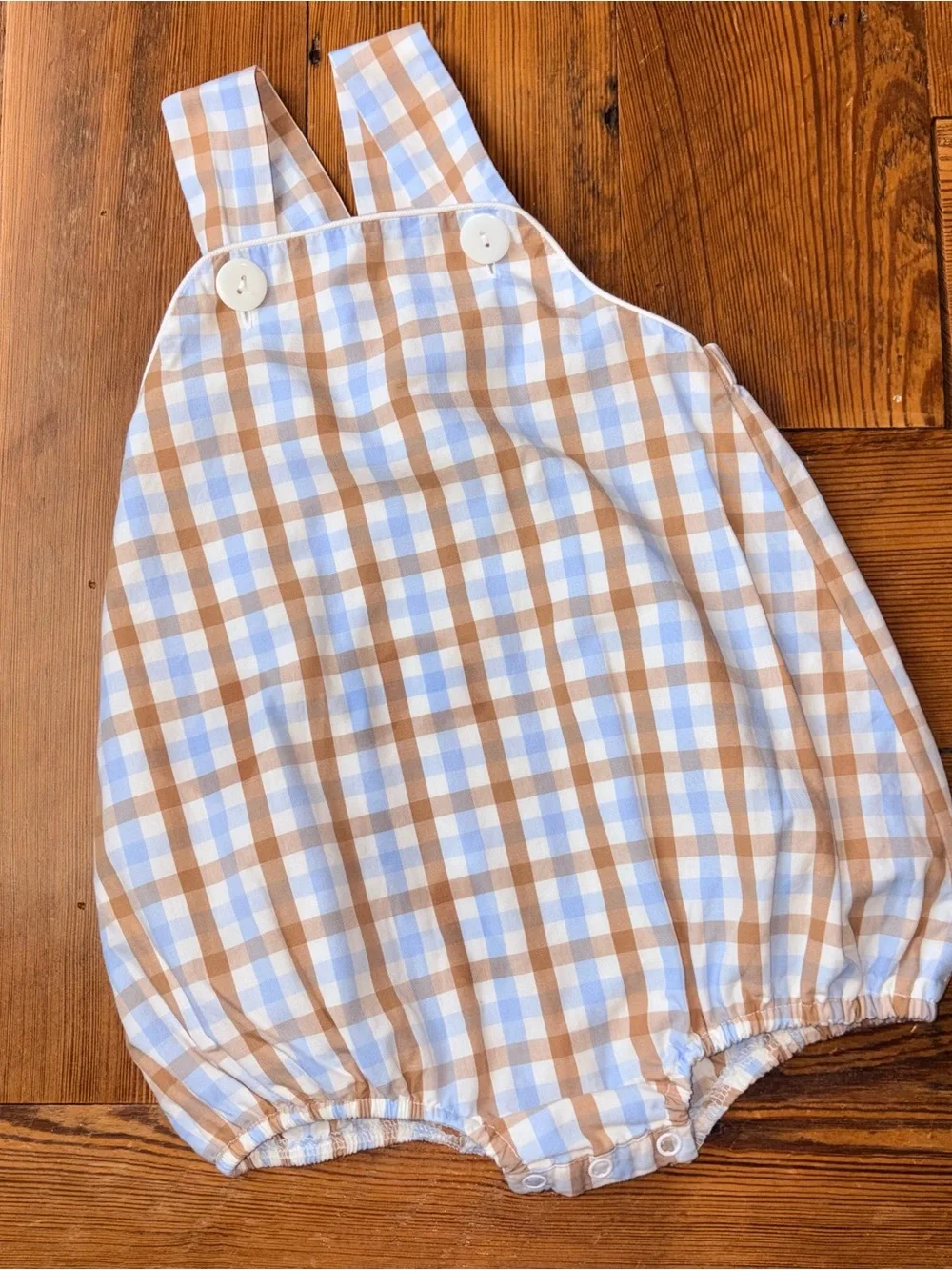 Bare Baby Plaid Toddler Boy Bubble Romper Size 2